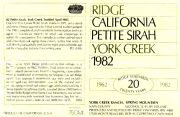 Ridge_petite sirah_York Creek 1982